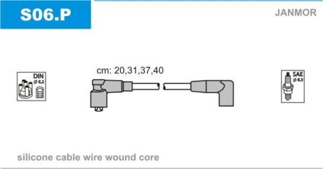 Комплект проводов зажигания - (7694366) Janmor S06.P