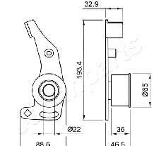 Фото 2 - Натяжний ролик ременя ГРМ JAPANPARTS BE-003 (BE003)