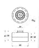 Фото 2 - Натяжной ролик ремня ГРМ JAPANPARTS BE-121 (BE121)