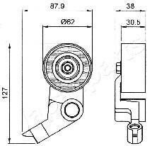 Фото 2 - Натяжной ролик ремня ГРМ JAPANPARTS BE-245 (BE245)