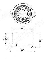 Фото 2 - Натяжной ролик ремня ГРМ JAPANPARTS BE-308 (BE308)