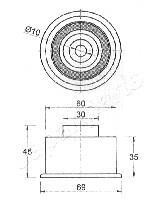 Фото 2 - Натяжний ролик ременя ГРМ JAPANPARTS BE-316 (BE316)