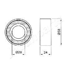 Фото 2 - Натяжной ролик ремня ГРМ JAPANPARTS BE-327 (BE327)