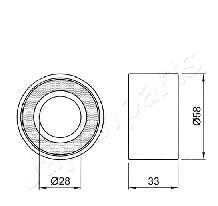 Фото 2 - Натяжной ролик ремня ГРМ JAPANPARTS BE-337 (BE337)