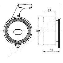 Фото 2 - Натяжной ролик ремня ГРМ JAPANPARTS BE-404 (BE404)