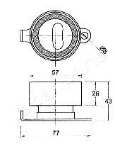 Фото 2 - Натяжной ролик ремня ГРМ JAPANPARTS BE-413 (BE413)