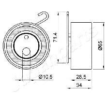 Фото 2 - Натяжний ролик ременя ГРМ JAPANPARTS BE-418 (BE418)