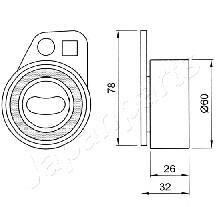 Фото 2 - Натяжний ролик ременя ГРМ JAPANPARTS BE-422 (BE422)