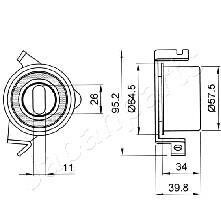 Фото 2 - Натяжной ролик ремня ГРМ JAPANPARTS BE-512 (BE512)