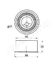 Фото 2 - Натяжний ролик ременя ГРМ JAPANPARTS BE-519 (BE519)