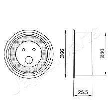Фото 2 - Натяжной ролик ремня ГРМ JAPANPARTS BE-525 (BE525)
