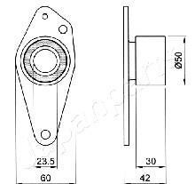 Фото 2 - Натяжной ролик ремня ГРМ JAPANPARTS BE-528 (BE528)