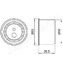 Фото 2 - Натяжний ролик ременя ГРМ JAPANPARTS BE-H07 (BEH07)