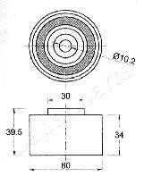 Фото 2 - Натяжний ролик ременя ГРМ JAPANPARTS BE-K14 (BEK14)