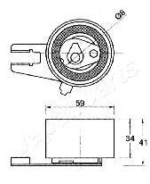 Фото 2 - Натяжний ролик ременя ГРМ JAPANPARTS BE-K16 (BEK16)