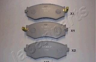 Комплект тормозных колодок, дисковый тормоз - (4106032R93, 4106032R94, 4106044F92) JAPANPARTS PA-142AF