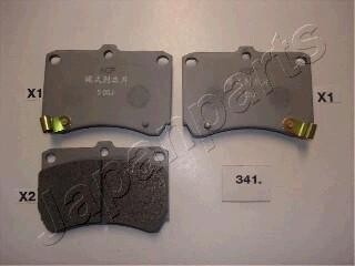 Комплект тормозных колодок, дисковый тормоз - JAPANPARTS PA-341AF