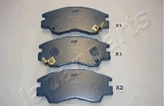 Комплект тормозных колодок, дисковый тормоз - JAPANPARTS PA-527AF