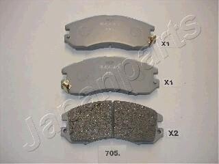Комплект тормозных колодок, дисковый тормоз - JAPANPARTS PA-705AF