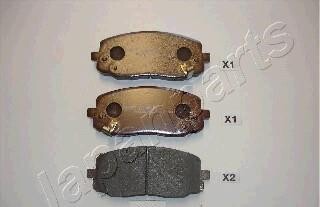 Комплект тормозных колодок, дисковый тормоз - JAPANPARTS PA-K10AF