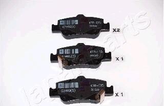 Комплект тормозных колодок, дисковый тормоз - JAPANPARTS PP-220AF