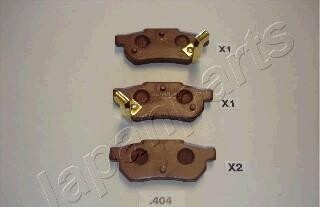 Комплект тормозных колодок, дисковый тормоз - JAPANPARTS PP-404AF