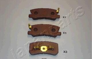 Комплект тормозных колодок, дисковый тормоз - (4605A487, MZ690574, 4605A448) JAPANPARTS PP-505AF (фото 1)