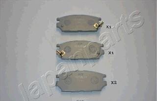 Комплект тормозных колодок, дисковый тормоз - (mb85761o, mb857610, mr129434) JAPANPARTS PP-510AF