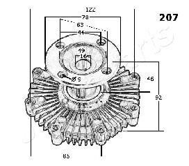 Фото 3 - Віскомуфта вентилятора JAPANPARTS VC-207 (VC207)