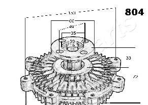 Фото 3 - Віскомуфта вентилятора JAPANPARTS VC-804 (VC804)