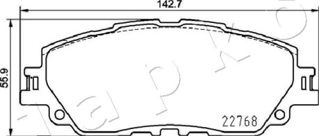Колодки гальмівні передні Toyota Camry 2.5 Hybrid (17 -), RAV 4 (18 -)/Lexus ES, UX (18-) - (04465F4030, 0446576010, 0446533480) JAPKO 502026