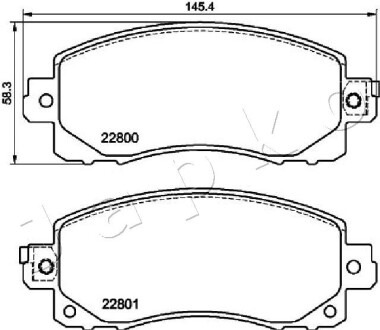 Колодки дискового тормоза - (26296AN020, 26296FL030, 26296FL040) JAPKO 50713