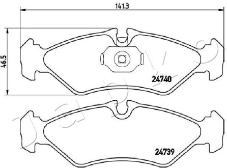 Фото 2 - Гальмівні колодки JAPKO 510521