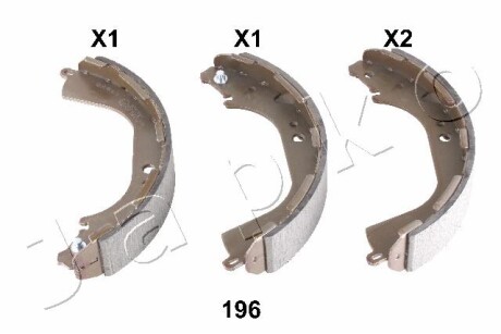 Комплект тормозных колодок - (440600W726, 440600W727, 4406037G25) JAPKO 55196