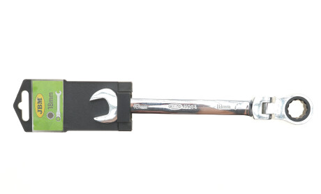 Ключ рожково-накидной с трещоткой 18 мм 72 зуб. L-300 мм - JBM 10562