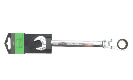 Ключ рожково-накидной с трещоткой 19 мм 72 зуб. L-260 мм - JBM 10563