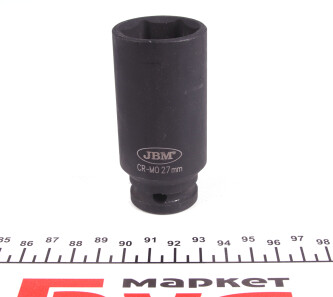 Головка торцевая ударная 1/2" 27 мм Long 78 мм - JBM 12072