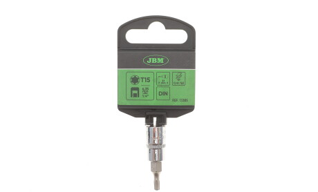 Головка 1/4" зі вставкою Torx TX15 (хромована) - JBM 13385