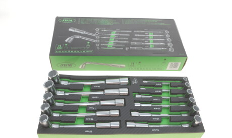 Набор ключей комбинированных торцевых (11шт) (8/10/11/12/13/14/15/16/17/18/19) - JBM 15155