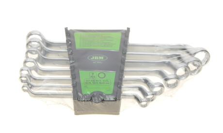 Набор ключей накидных коленчатых 12-гранных 7 шт (6-19мм) - JBM 50562