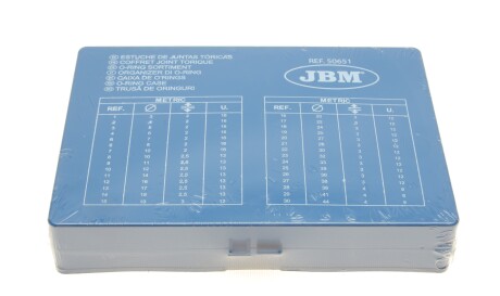 Набор колец уплотнительных (метрических) (386 шт) - JBM 50651