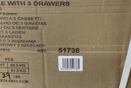 Стіл робочий (верстак) з ящиками (200х64х86.5 см) - JBM 51738