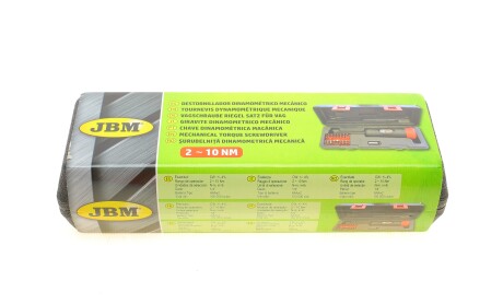 Отвертка динамометрическая 1/4" 2-10 Нм 242 мм - JBM 51830