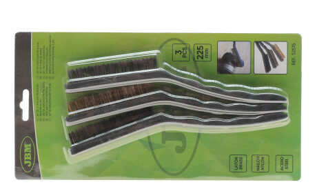 Набор щеток проволочных 225мм. (латунная/нейлоновая/стальная) - JBM 52515