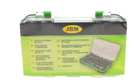 Набор инструмента комбинированный 1/4"" (головки,"Набір інструментів комбінований 1/4"" (головки - JBM 53156