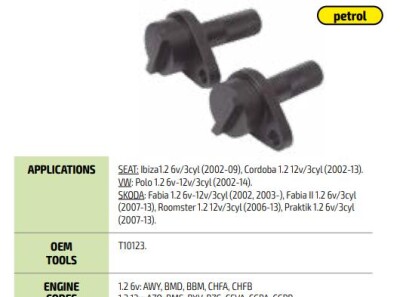 Инструмент регулировки зубчатого ремня VW 1.2 - JBM 53327