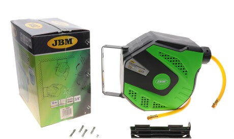 Шланг пневматичний на котушці 3/8" Ø9,5 мм L 12 м - JBM 53581