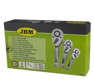 Набір тріскачок 1/4" 85 мм,1/2" 138 мм, 3/8" 102 мм - JBM 53671