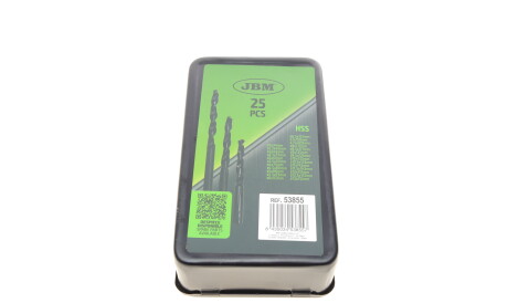 Набір свердл HSS 4241 Ø1-13 мм 25 од. - JBM 53855