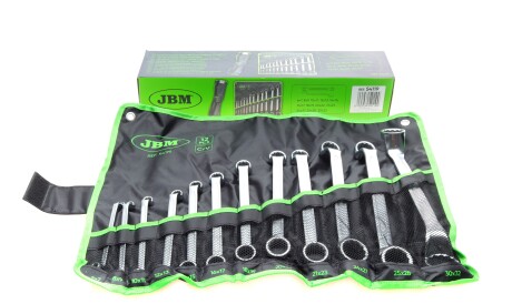 Набор ключей накидных коленчатых 12-гранных 12 шт (6-32 мм) - JBM 54119